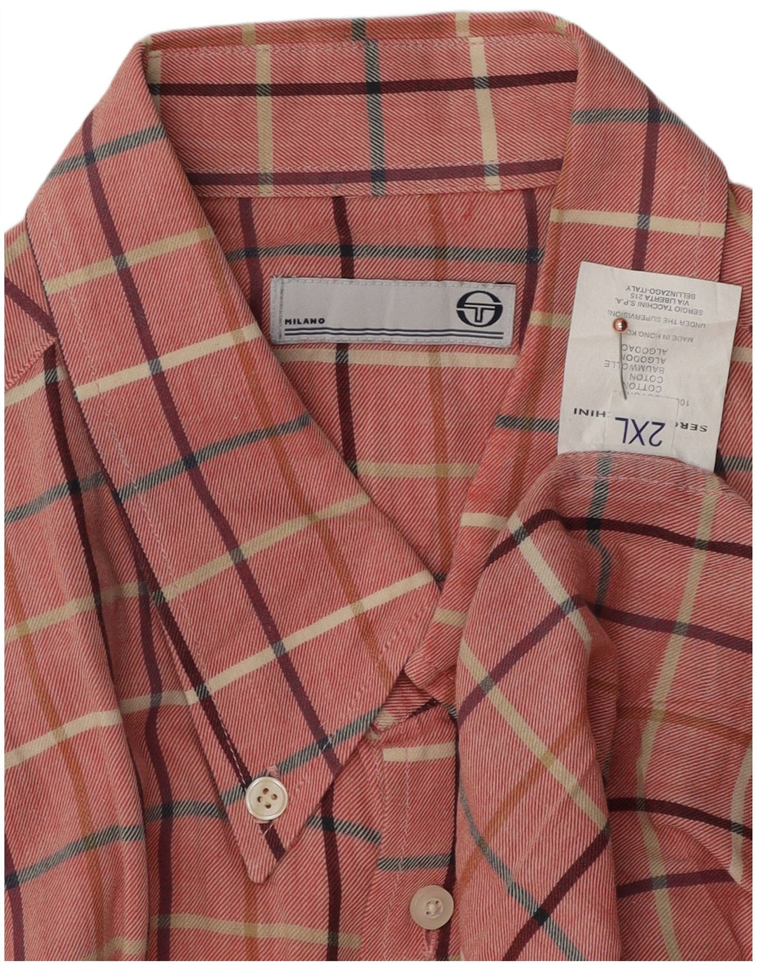 Ανδρικό πουκάμισο Sergio Tacchini 2XL Pink Check Cotton