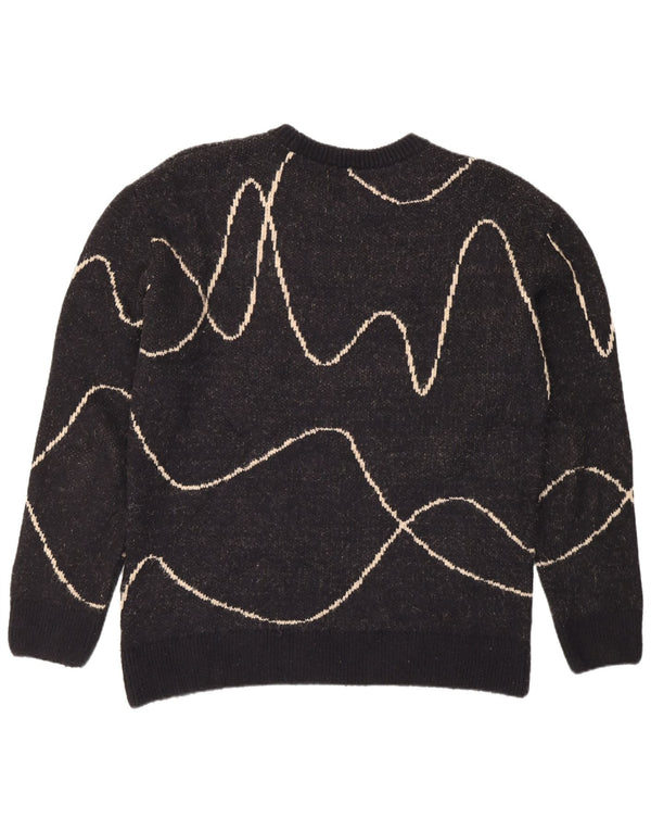 Ανδρικό πουλόβερ Zara Crew Neck Jumper XL Μαύρο ριγέ