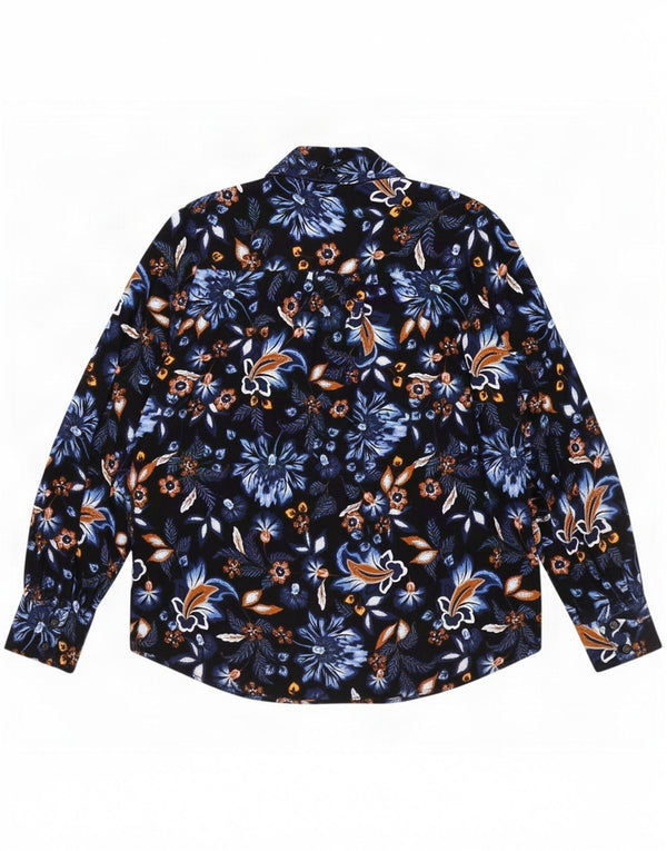 Marks & Spencer Γυναικεία μπλούζα με γραβάτα μπλούζα UK 18 XL Navy Blue Floral