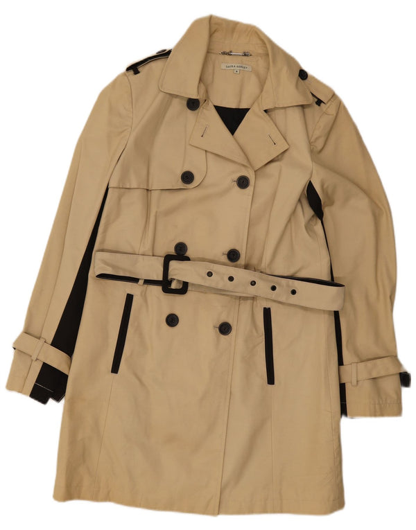 Laura Ashley Γυναικεία καμπαρντίνα UK 8 Small Beige Colourblock Cotton