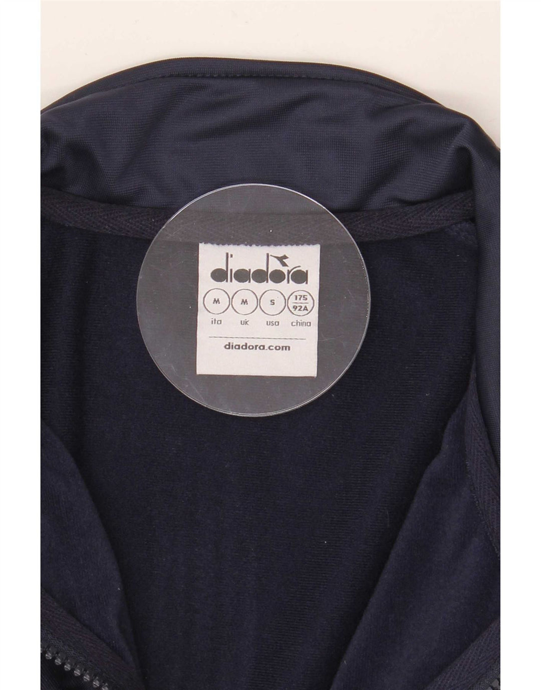 Ανδρική αθλητική φόρμα γραφικών Diadora Top μπουφάν Medium Navy Blue Colourblock