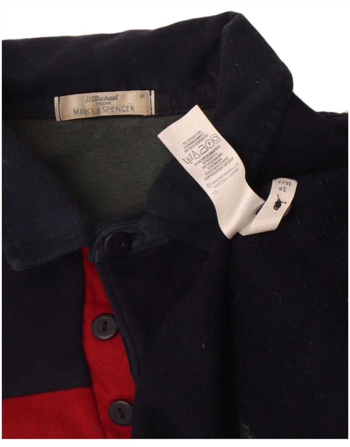 Marks & Spencer Ανδρική φούτερ St. Michael Jumper Medium Navy Blue ριγέ
