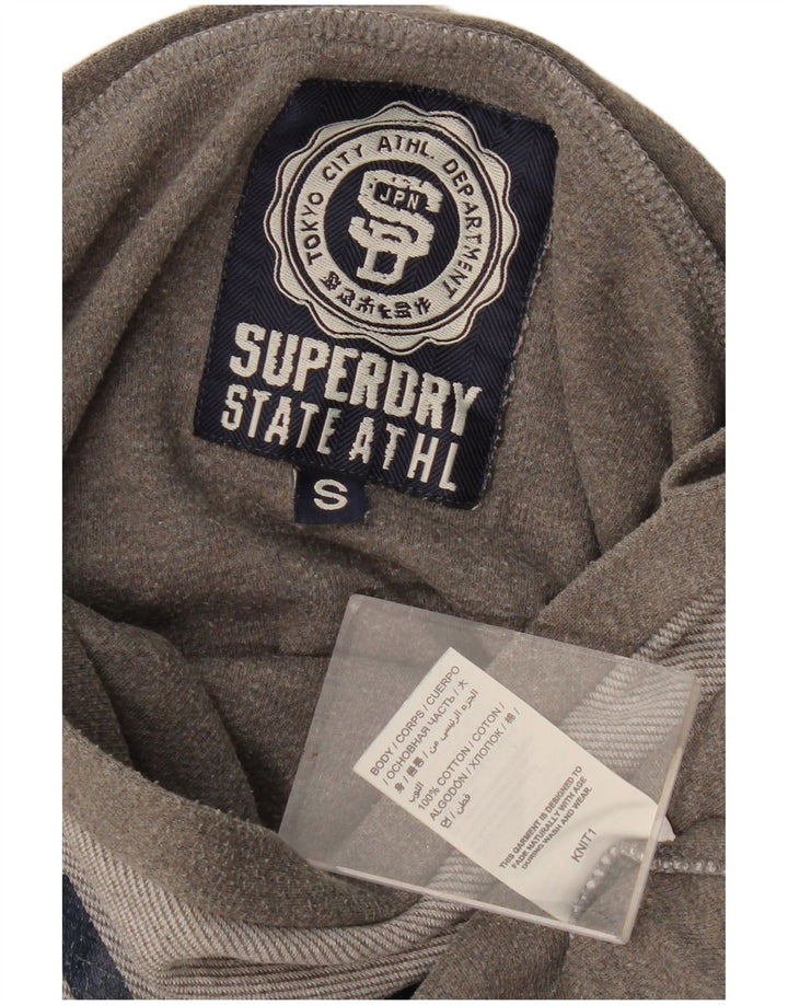 Γυναικείο γραφικό φούτερ SUPERDRY μεγάλου μεγέθους Jumper UK 10 Small Grey