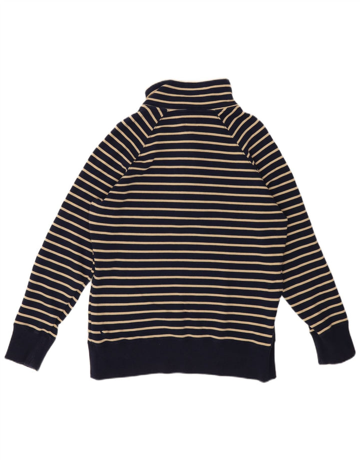 JOULES Γυναικεία φούτερ με λαιμόκοψη με κουμπιά Jumper UK 14 Large Navy Blue ριγέ