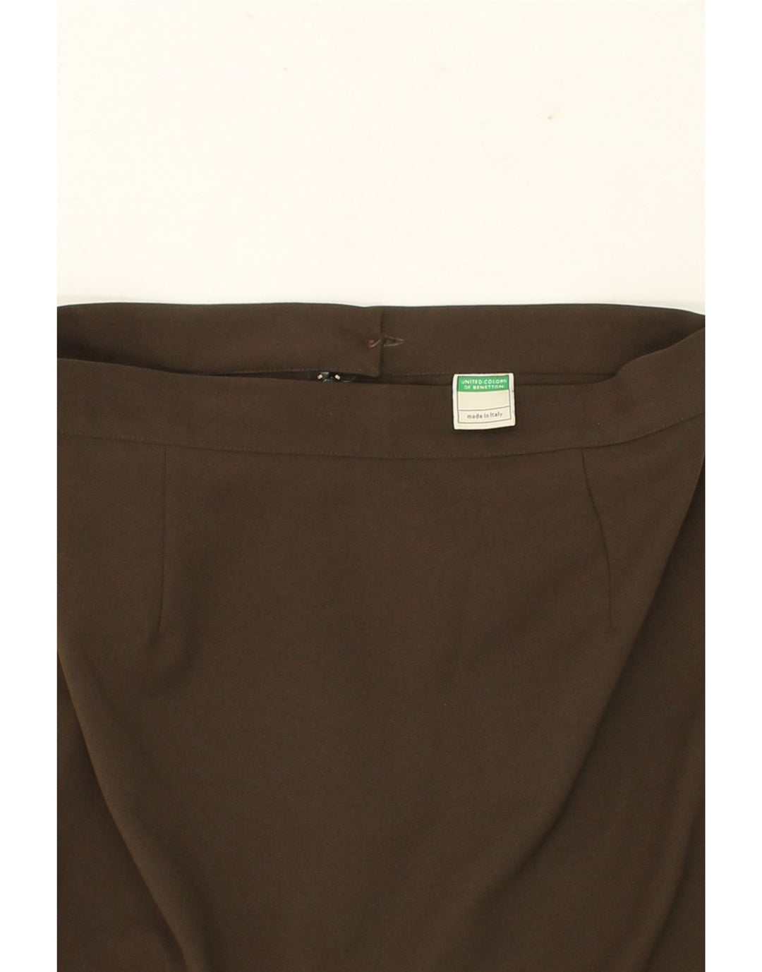 BENETTON Womens Pencil Skirt IT 44 Medium  W28  Khaki Polyester Vintage Benetton and Second-Hand Benetton from Messina Hembry 