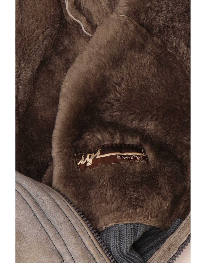 Ανδρικό Shearling Jacket VINTAGE IT 48 Medium Grey Shearling