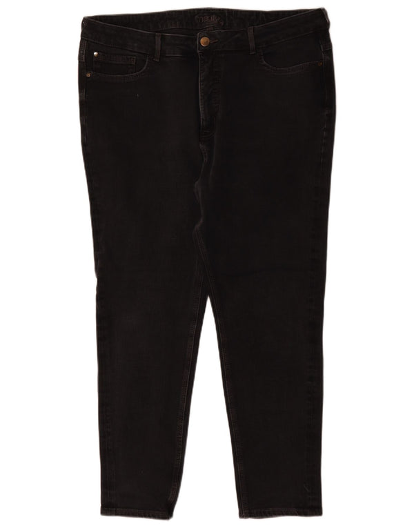 Marks & Spencer Womens Slim Jeans UK 20 2XL W40 L26 Black Cotton
