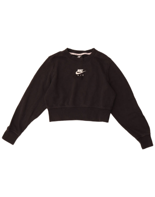 Nike Γυναικεία φούτερ Nike Air Crop Graphic Jumper UK 14 Medium Black