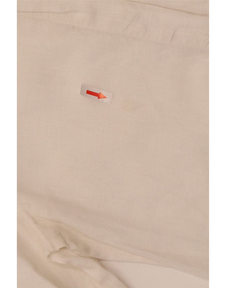 Max Mara Γυναικείο Πουκάμισο UK 10 Small White Len