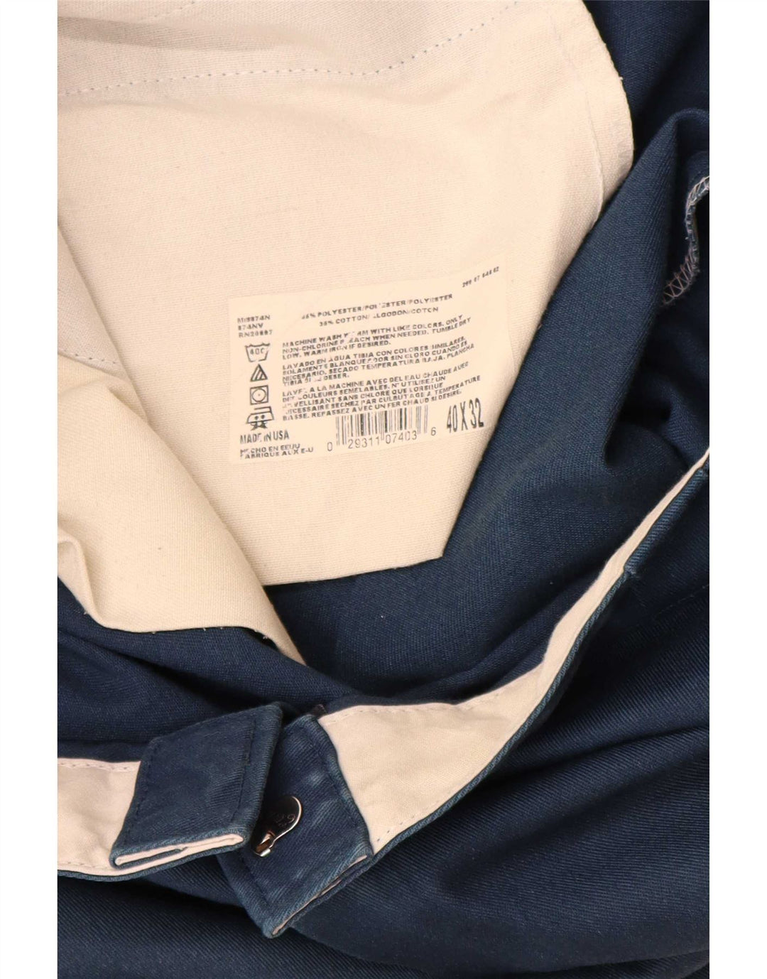 Ανδρικό ίσιο παντελόνι Chino Dickies W40 L32 Navy Blue Polyester