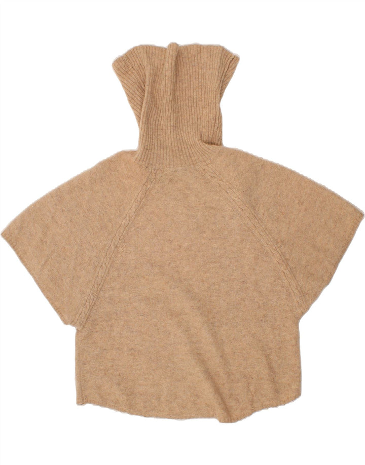 FAT FACE Womens Short Sleeve Roll Neck Jumper Sweater UK 14 Medium Brown Vintage Fat Face and Second-Hand Fat Face from Messina Hembry 