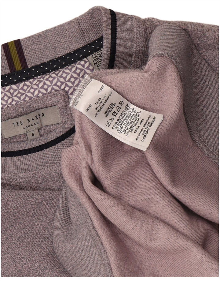 Ted Baker Ανδρικό Φούτερ Jumper Size 4 Μεγάλο Μωβ Βαμβακερό