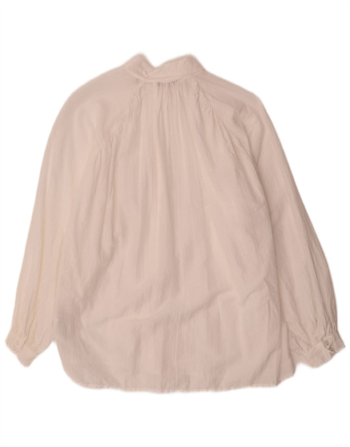 Πουκάμισο PEPE Jeans Γυναικείο Oversized UK 14 Μεσαίο λευκό βαμβακερό