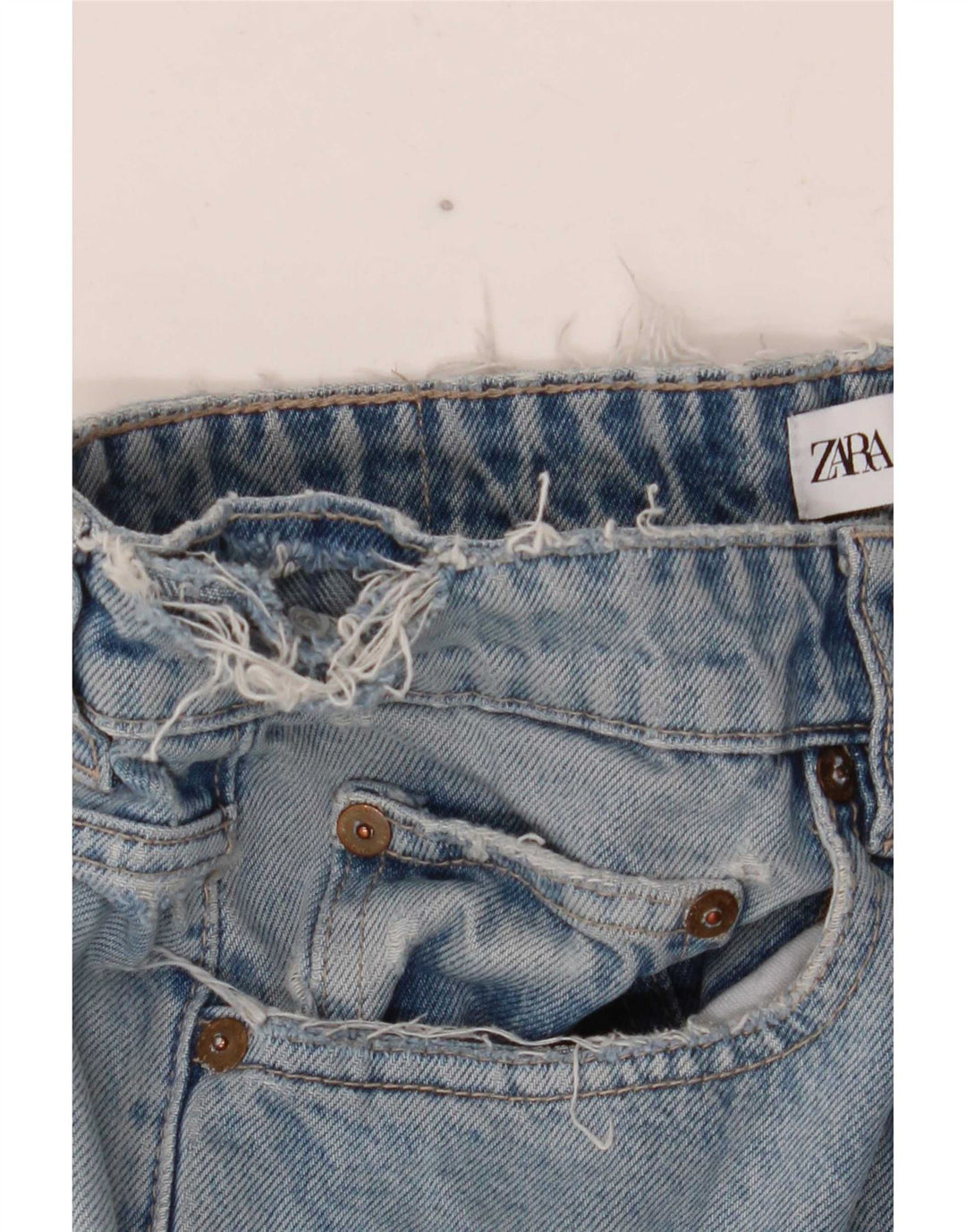 Zara Γυναικείο Straight Jeans EU 40 Medium W30 L30 Blue