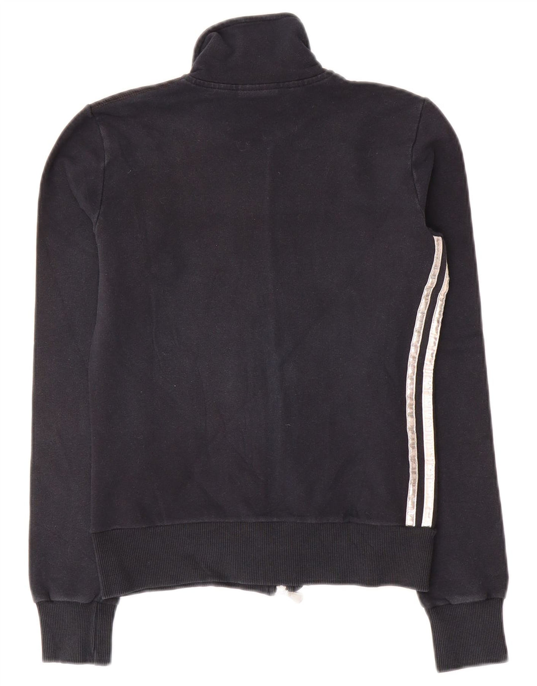Γυναικεία αθλητική φόρμα Adidas Top Jacket UK 10 Small Black Cotton