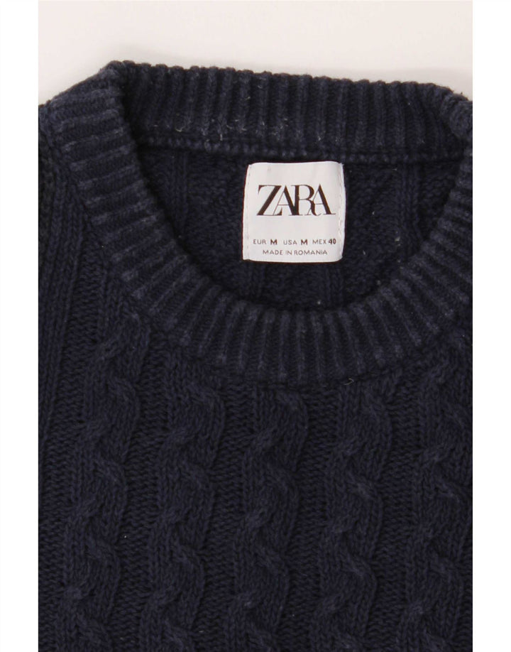 Ανδρικό πουλόβερ Zara Crew Neck Jumper Medium Navy Blue