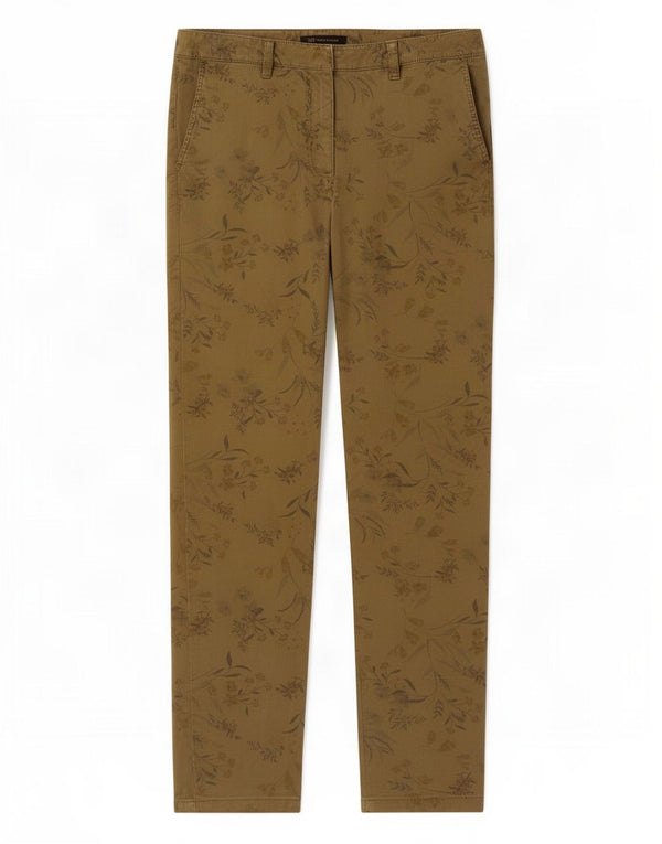 Marks & Spencer Γυναικείο παντελόνι Chino UK 12 Medium W30 L30 Khaki Floral