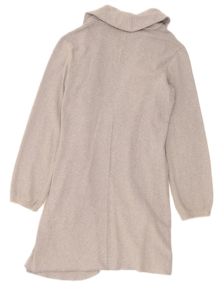 Benetton Γυναικείο Longline Open Cardigan πουλόβερ UK 14 Medium Grey