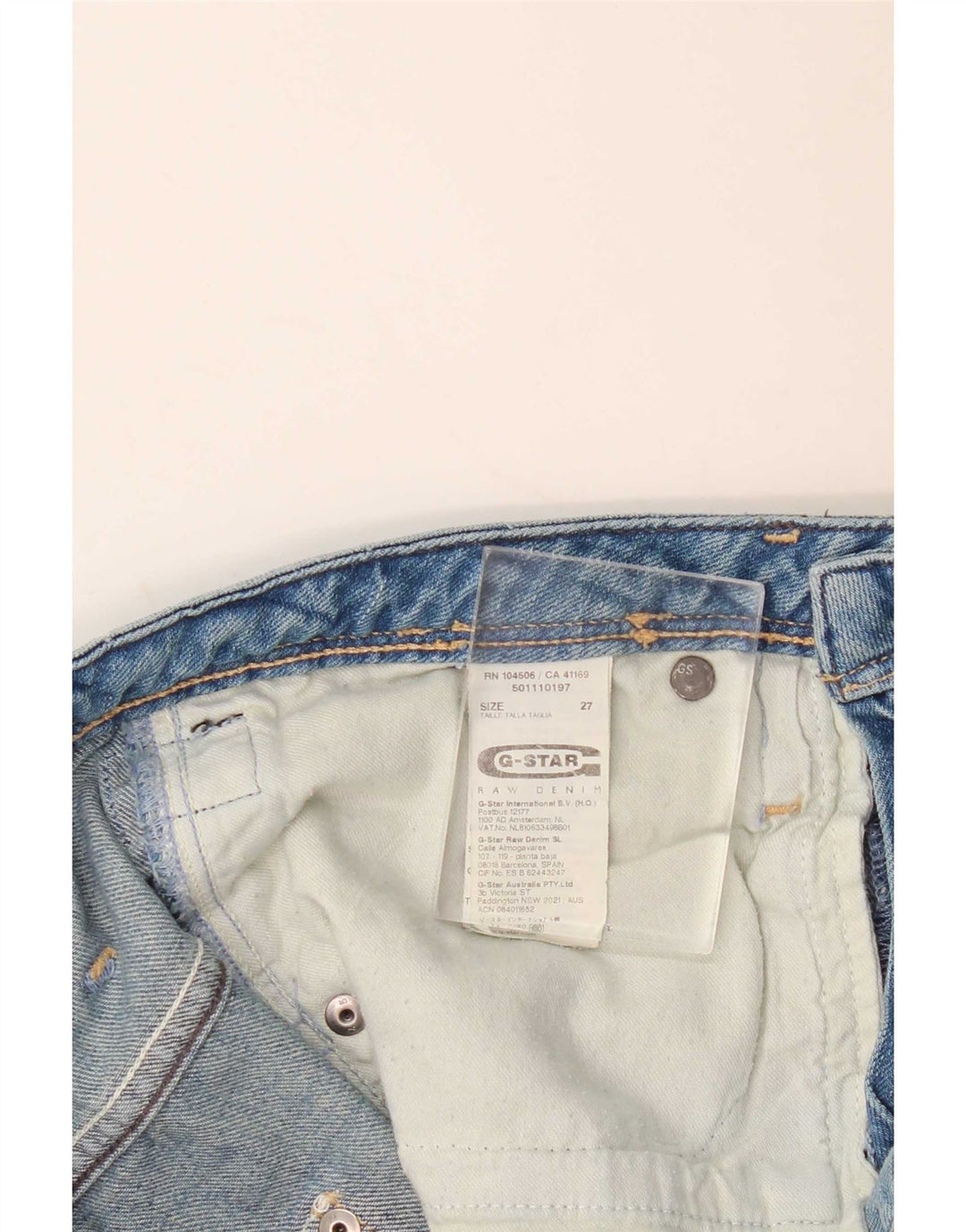 G-Star Γυναικείο Distressed Straight Jeans W27 L27 Μπλε βαμβακερό