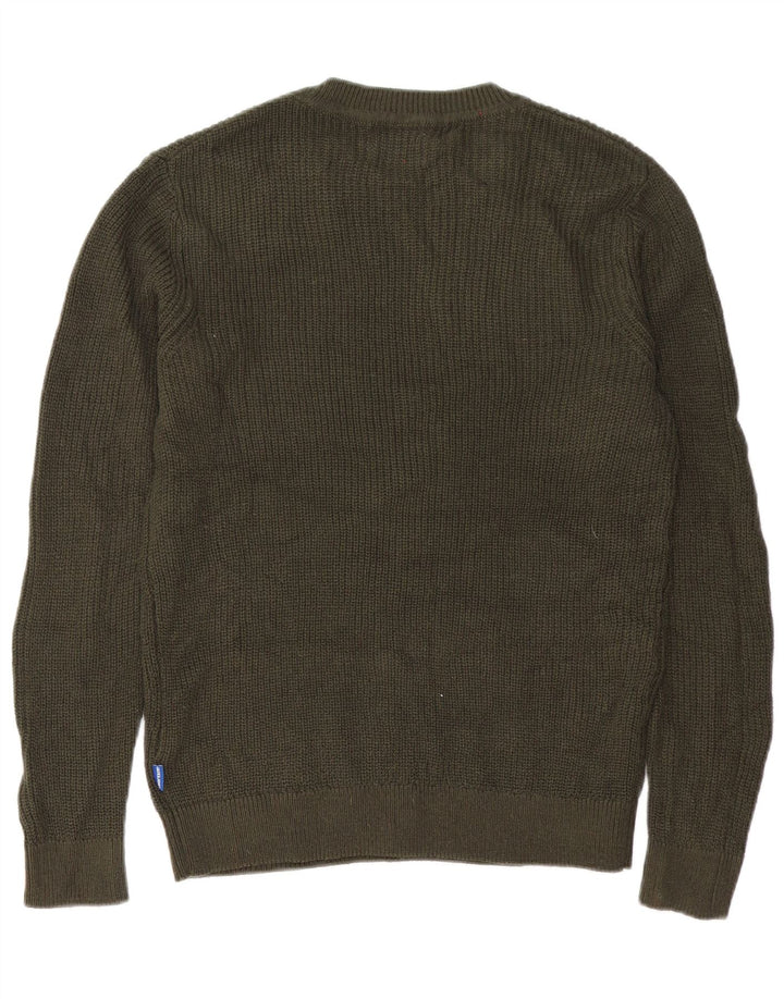 Jack & Jones Ανδρικό πουλόβερ με λαιμόκοψη με μεσαίο πράσινο ακρυλικό