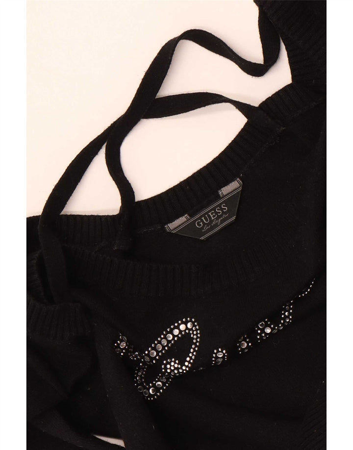 Guess Γυναικεία μακρυμάνικη μπλούζα τοπ UK 8 Small Black