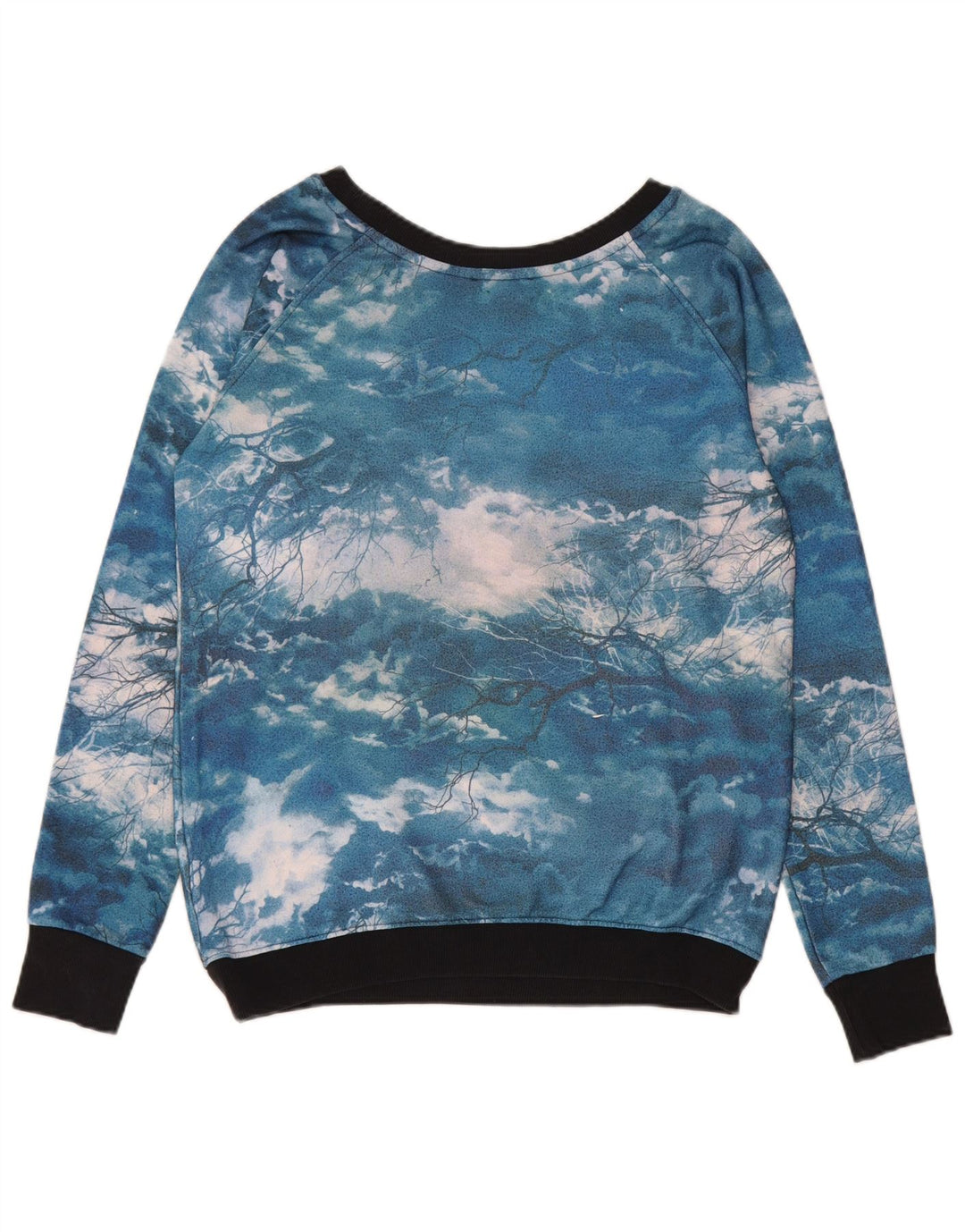 Γυναικεία γραφική φούτερ Adidas Jumper UK 14 Large Blue Tie Dye Polyester