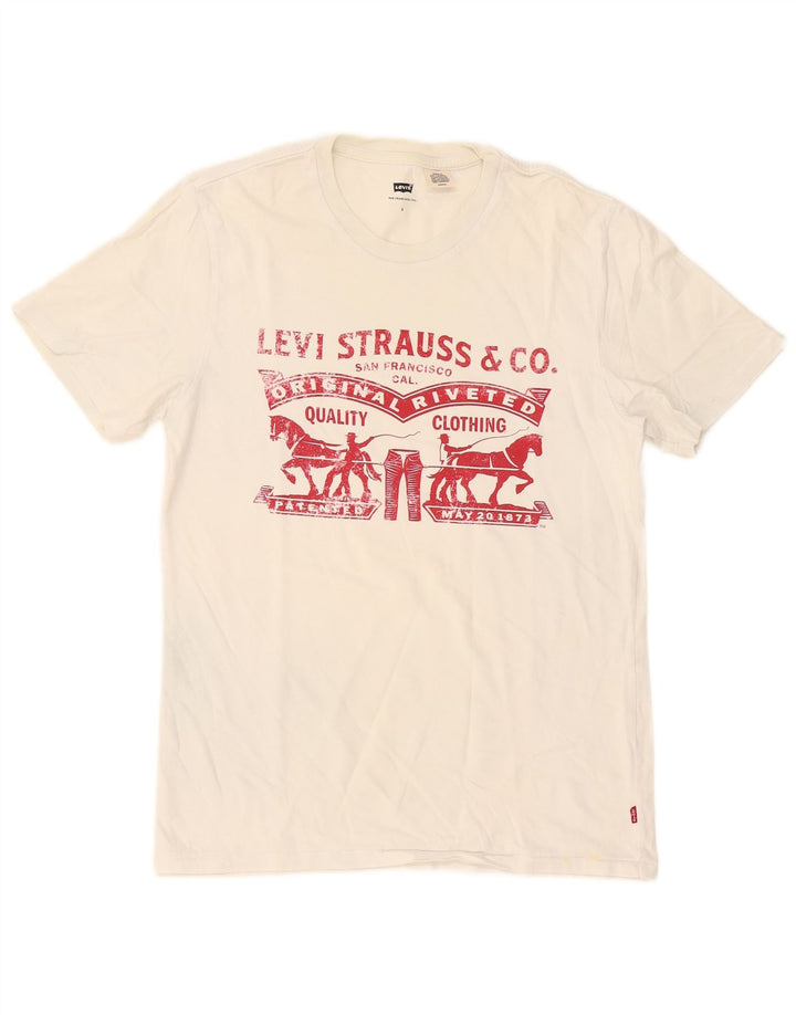 Ανδρικό γραφικό T-Shirt Levi's Top Small White