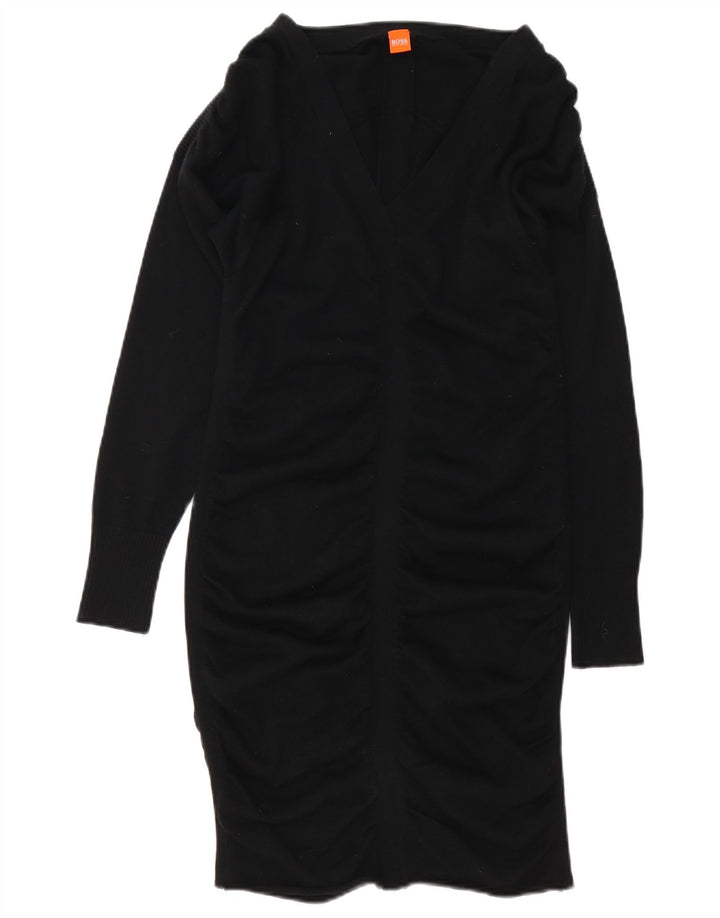 Γυναικείο Bodycon Φόρεμα Hugo Boss UK 12 μεσαίο μαύρο μαλλί
