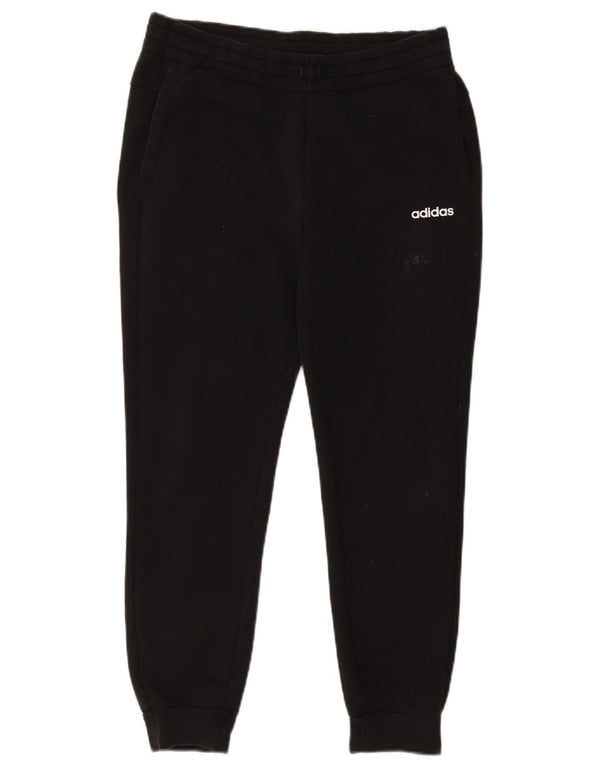 Adidas γυναικεία κοντή φόρμα παντελόνια Joggers UK 12/14 Μεσαίο μαύρο βαμβακερό