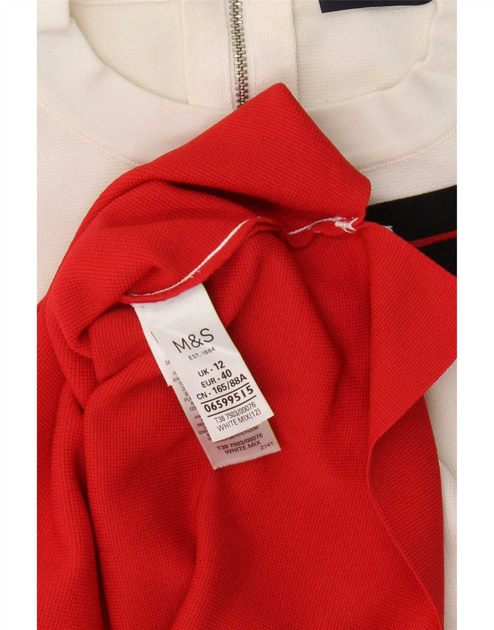 Marks & Spencer Γυναικείο γιλέκο τοπ UK 12 μεσαίου λευκού χρώματος πολυαμίδιο