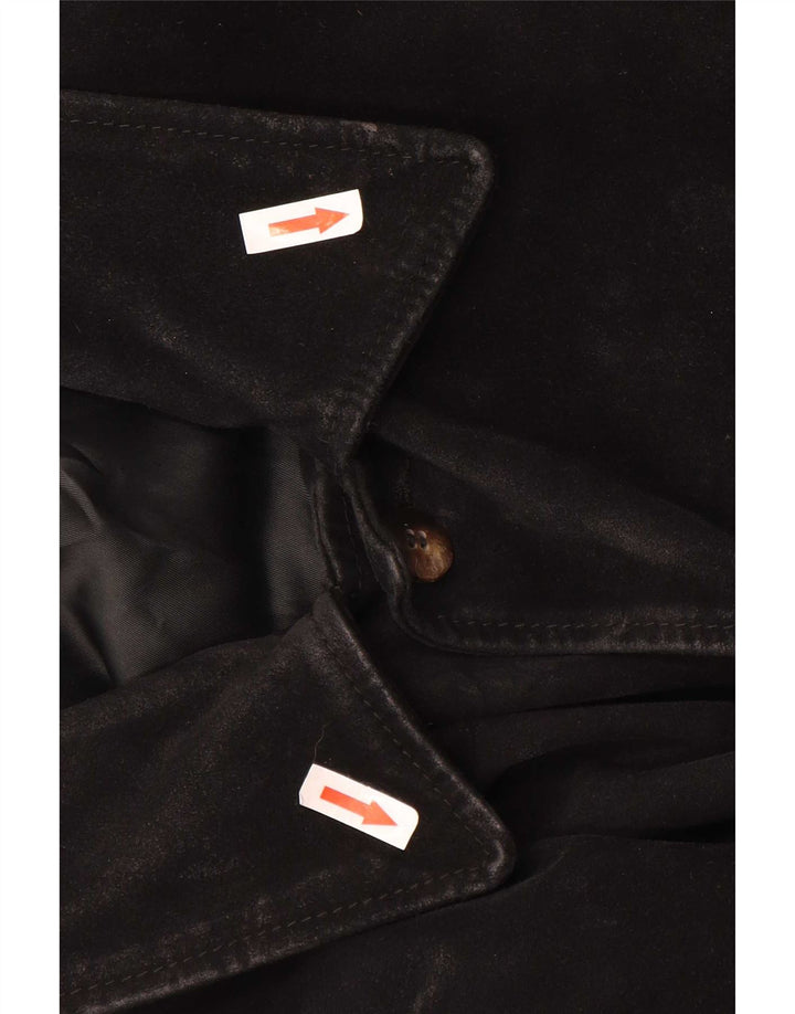 Ανδρικό Suede Jacket Sisley UK 38 Medium Black Leather