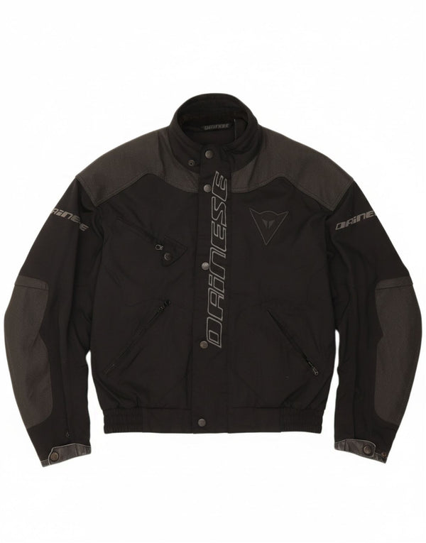 DAINESE Mens Graphic Racer Jacket IT 52 XL Black Nylon