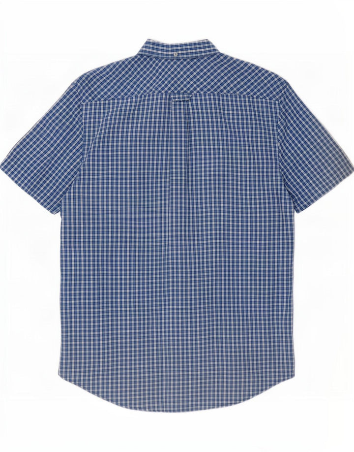 Ανδρικό κοντομάνικο πουκάμισο Ben Sherman, μεσαίο μπλε βαμβακερό