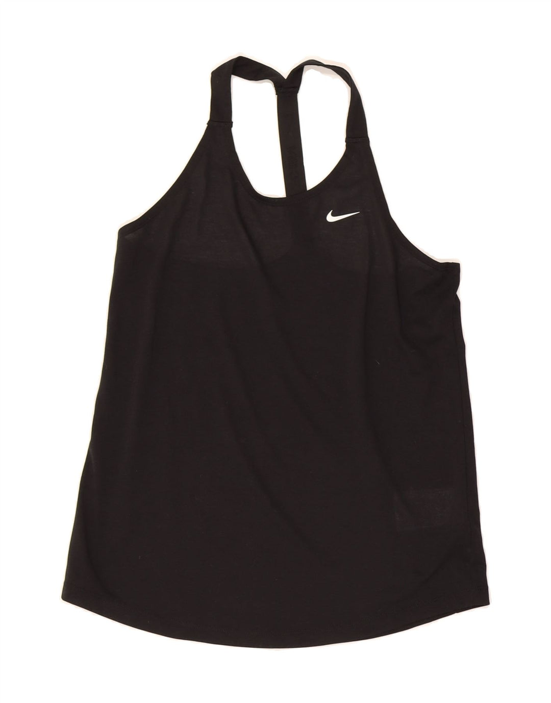 NIKE Womens Vest Top UK 8 Small Black Polyester Vintage Nike and Second-Hand Nike from Messina Hembry 