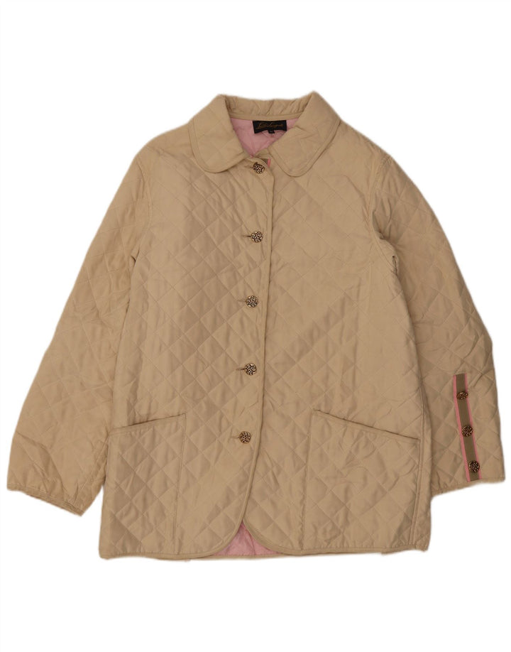 Luisa Spagnoli Γυναικείο καπιτονέ μπουφάν UK 14 Medium Beige Polyester