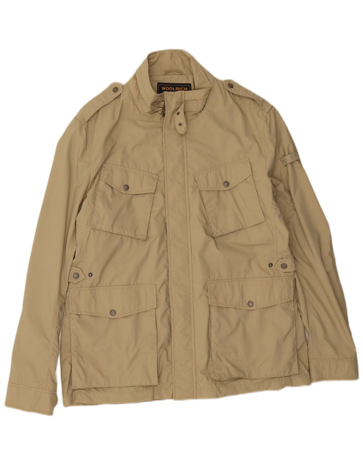 Woolrich Ανδρικό Στρατιωτικό Μπουφάν UK 44 2XL Μπεζ νάιλον