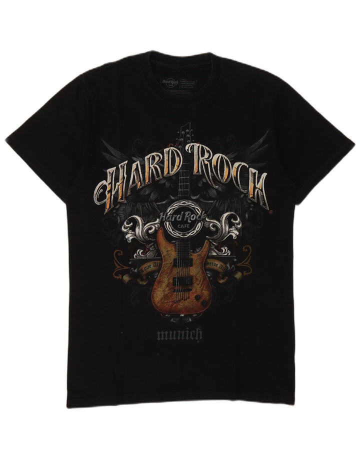 Hard Rock Cafe Ανδρικό T-Shirt γραφικό Μόναχο Τοπ Μικρό μαύρο βαμβακερό