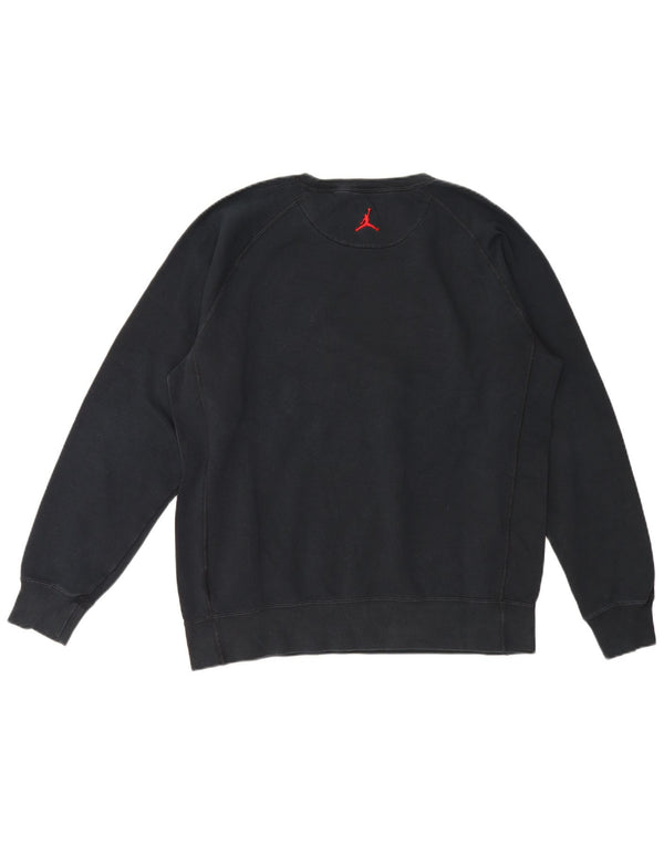 Ανδρικό γραφικό φούτερ Jordan Jumper μεγάλο μαύρο βαμβακερό