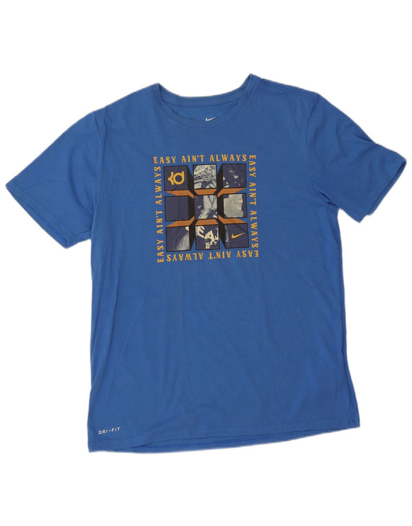 Μπλουζάκι Nike Boys Dri Fit Graphic T-shirt 15-16 ετών XL μπλε βαμβακερό