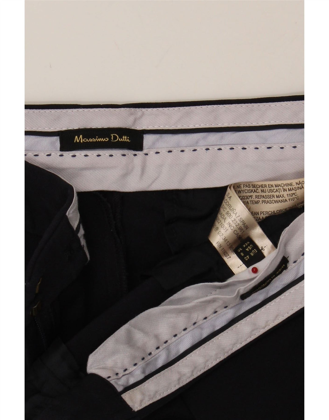 MASSIMO DUTTI Womens Slim Cropped Trousers EU 40 Medium W30 L26 Black Vintage Massimo Dutti and Second-Hand Massimo Dutti from Messina Hembry 