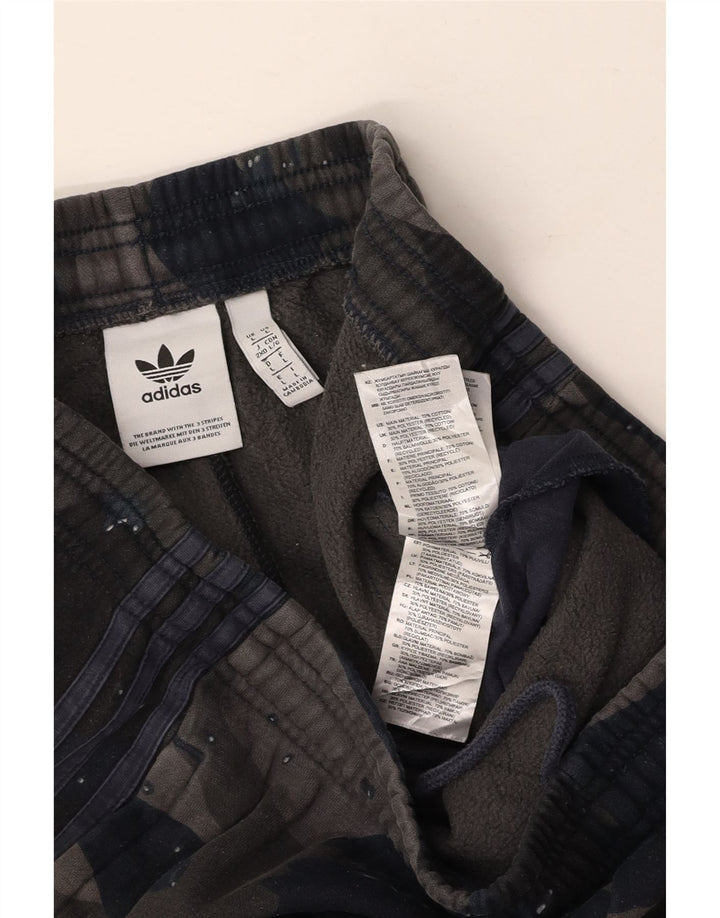 Ανδρική φόρμα ADIDAS Παντελόνι Joggers Μεγάλο Navy Blue Camouflage Βαμβακερό