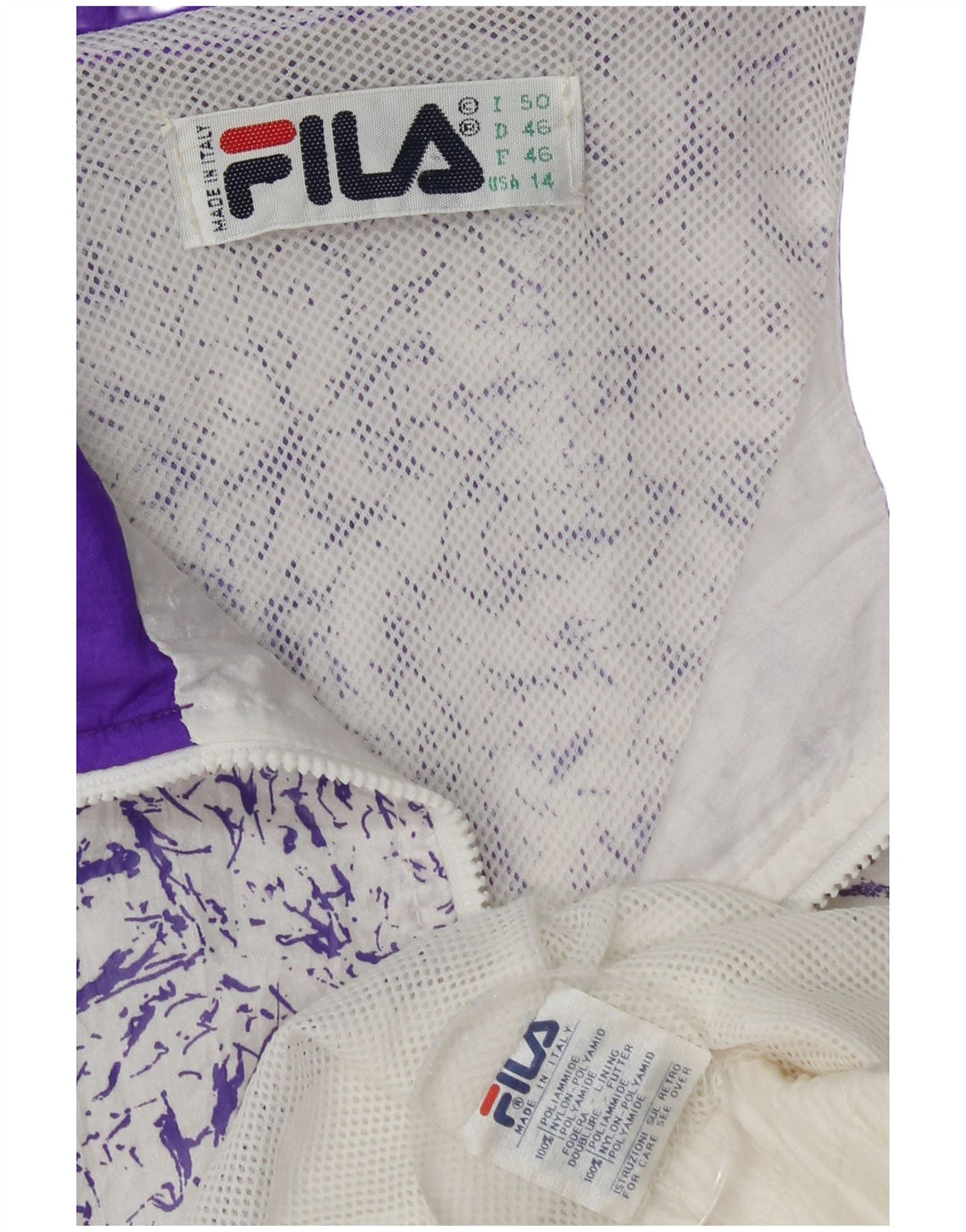 Γυναικεία αθλητική φόρμα Fila Top Jacket IT 50 XL White Flecked Polyamide
