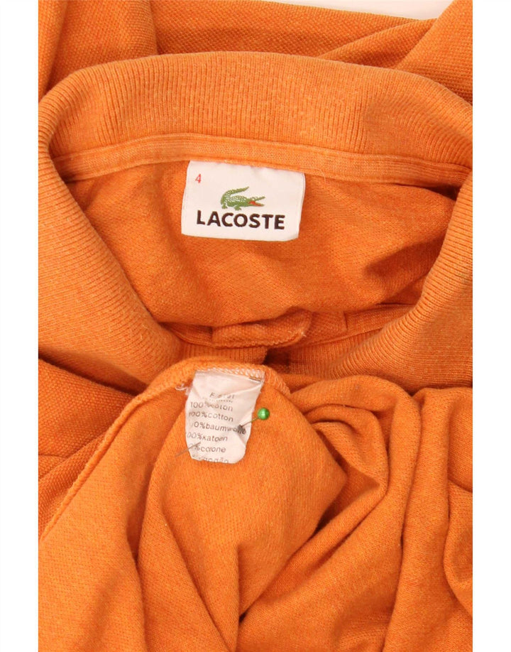 Ανδρικό μακρυμάνικο μπλουζάκι πόλο Lacoste Μέγεθος 4 Μεσαίο πορτοκαλί βαμβακερό