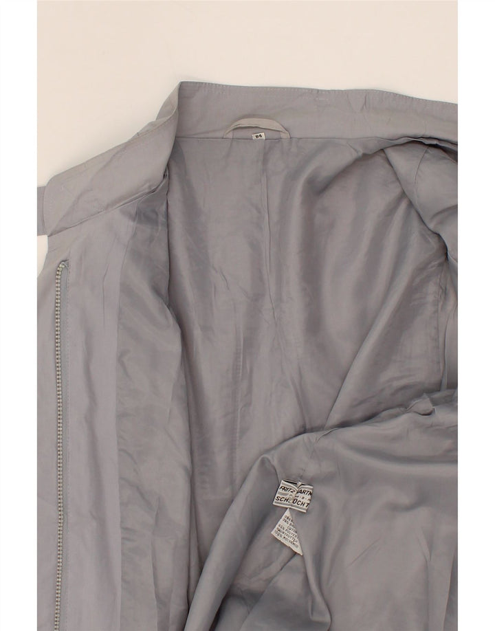 VINTAGE Womens Overcoat UK 14 Medium Grey Cotton Vintage Vintage and Second-Hand Vintage from Messina Hembry 