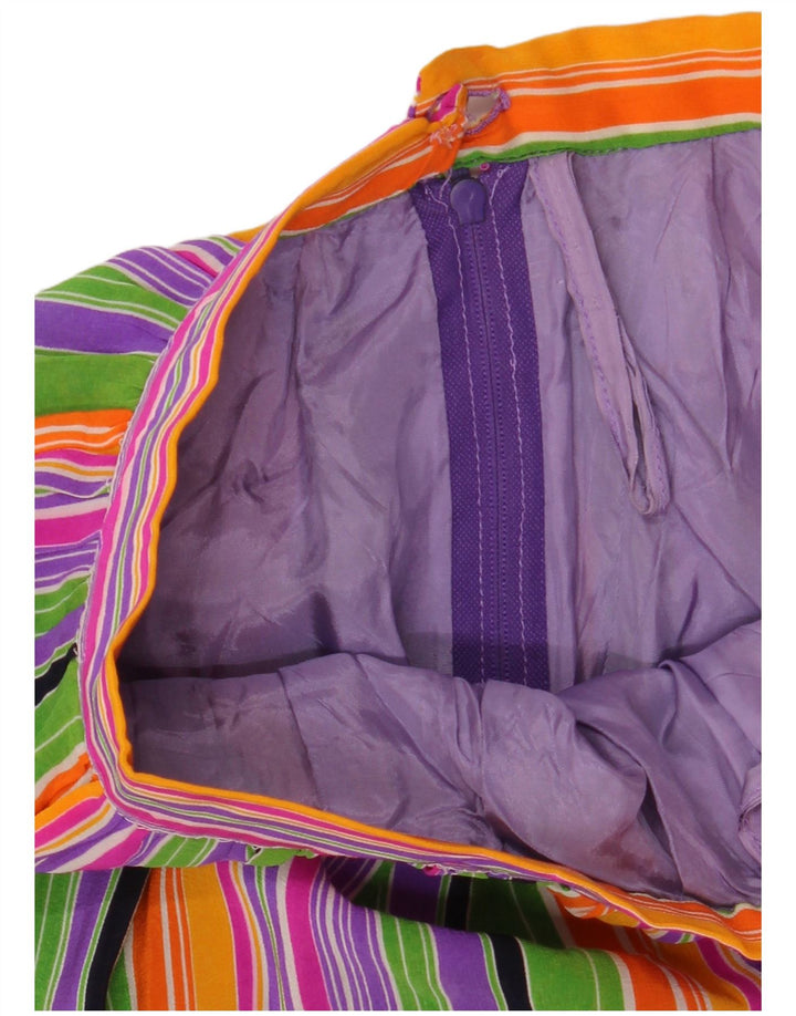 VINTAGE Γυναικεία Φούστα Διακόπτη W25 XS Πολύχρωμη Ριγέ