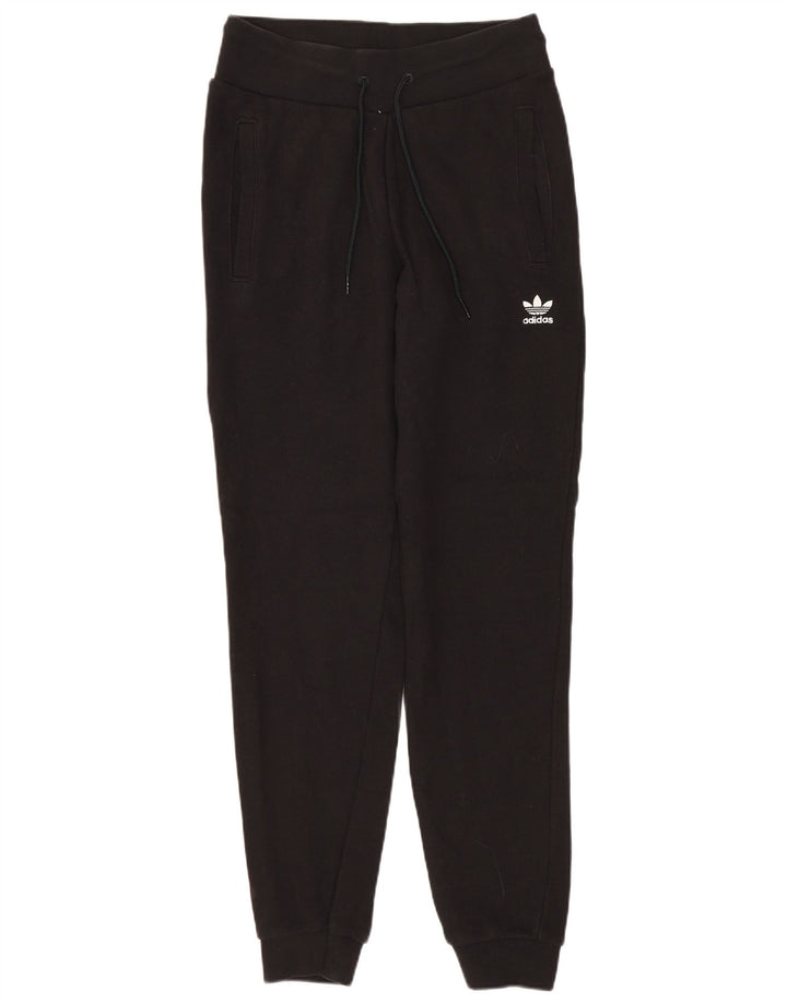Γυναικεία αθλητική φόρμα ADIDAS Παντελόνι Joggers UK 6 XS Μαύρο βαμβακερό
