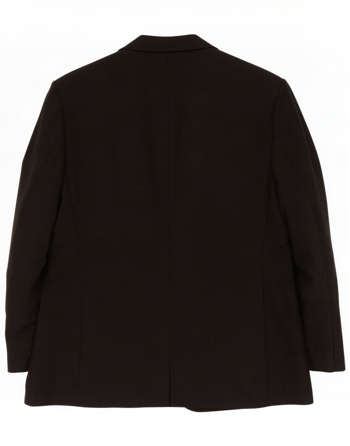 Marks & Spencer Mens 2 Button Blazer Jacket UK 38 Medium Black Polyester