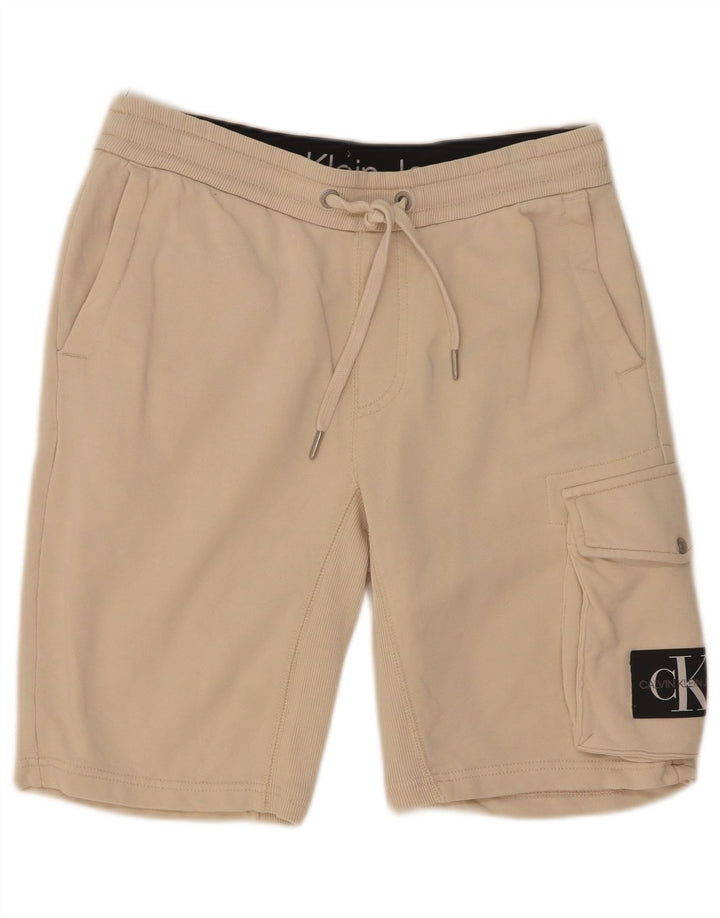 Ανδρικό αθλητικό σορτς Calvin Klein Cargo Μικρό σε λευκό βαμβακερό