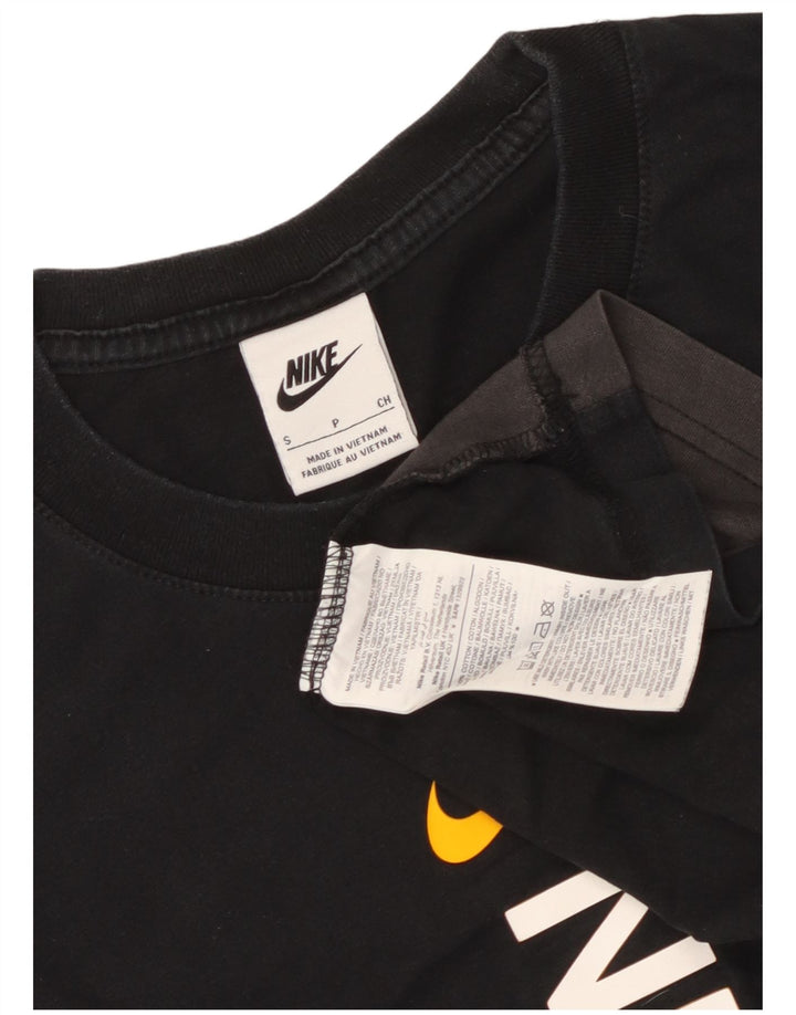 Ανδρικό γραφικό μπλουζάκι Nike, μικρό μαύρο χρώμα, βαμβακερό