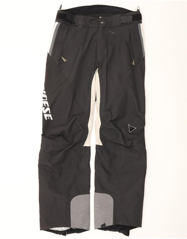 DAINESE Mens Graphic Moto Racer Trousers Large W34 L32  Black Nylon